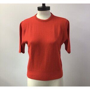 Vintage Adorable Dotty Mann Delonized Woman’s Red Sweater Size Small